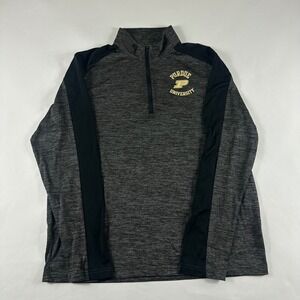 Sport-Tek Purdue University Quarter Zip Pullover Mens XL Gray Black Space Dye